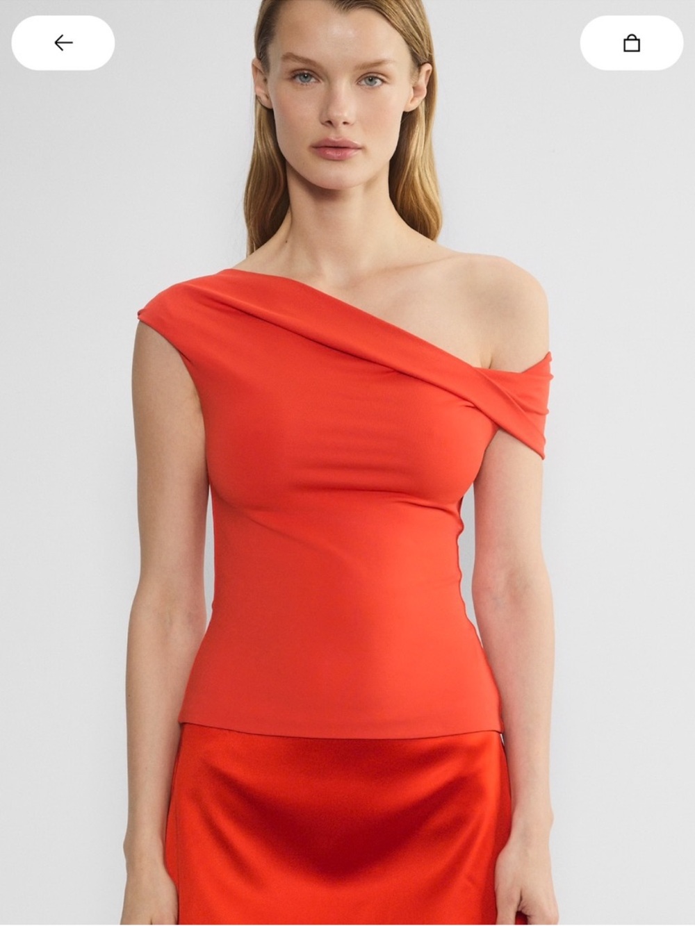 Aritzia Orange Contour Ravish Top